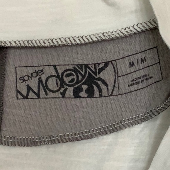 Spyder VNECK SLUB ATHLETIC TOP - White/Grey - Picture 5 of 10